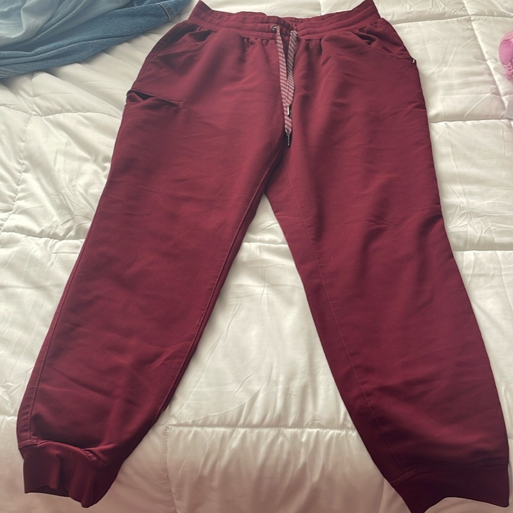 Burgandy scrub bottoms